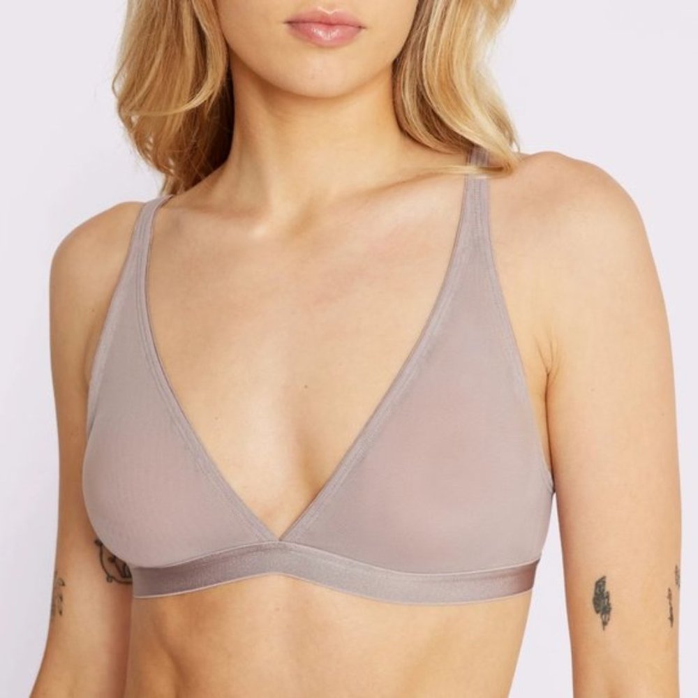 NWOT Parade plunge bralette silky mesh size large